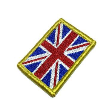 Imagem de Bandeira Reino Unido Patch Bordada Fecho de Contato Gancho - BR44