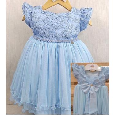 Imagem de Vestido infantil bebê feminino azul claro - Adoletta