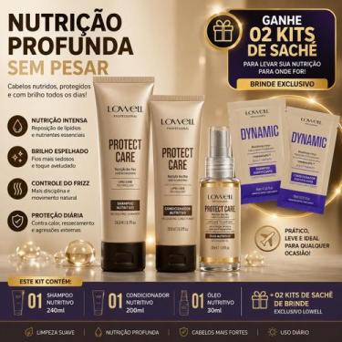 Imagem de Lowell Protect Care Shampoo 240ml Condicionador 200ml e Oleo 30ml