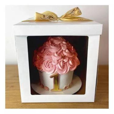 Imagem de Caixa Bolo Alto 28x28x30cm P/ Cake Board De Até 28cm - 10 unidades - C