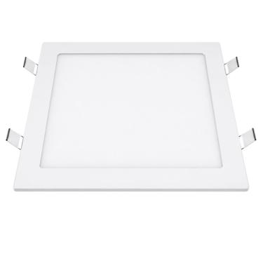 Imagem de Plafon Led Quadrado Faceado Embutir Alta Eficiência 1300Lms Branco E-Led 22CM 18W Bivolt
