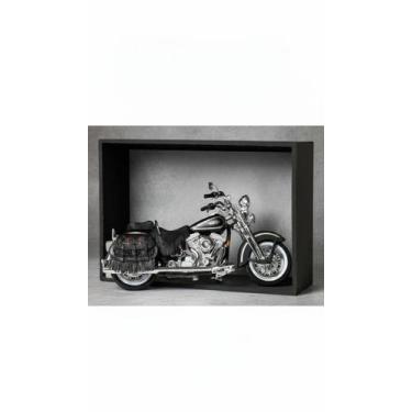 Imagem de Miniatura Moto Clássica 1:18 Cromo e Preto - Congratulations Store