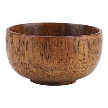 Imagem de Caneca de madeira de madeira feita à mão bonita e ecológica de madeira lisa e resistente ao calor, caneca de chá para bebidas, cozinha de casa