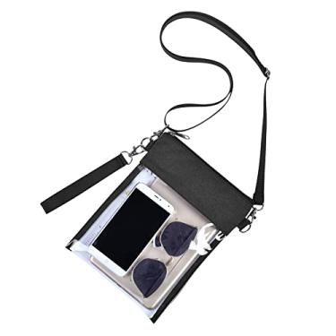 Imagem de GreenPine — Bolsa transparente com alça de ombro ajustável (preta)