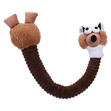 Imagem de Brinquedo para animais de estimação, veludo cotelê marrom brinquedo para filhotes de cachorro leve e durável Material de veludo para casa ao ar livre para viagens diárias