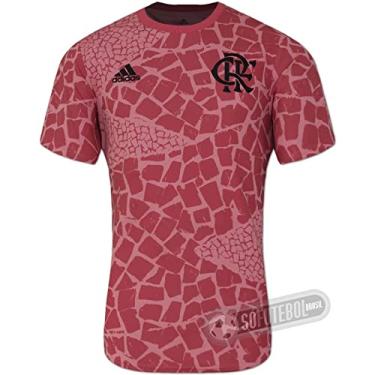 Imagem de Camisa Flamengo Pré-Jogo 20/21 Adidas Masculina - Rosê FQ7656 (GG)