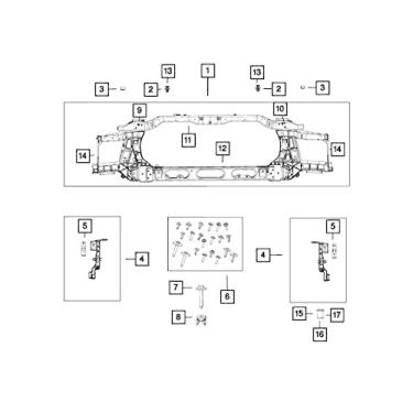Imagem de Mopar Extremidade frontal de fixadores
