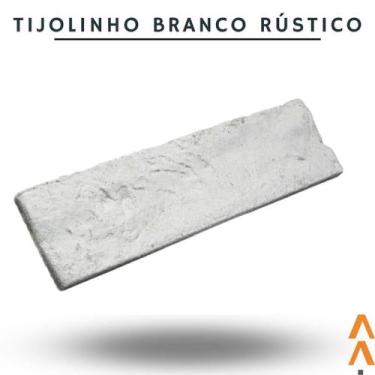 Imagem de Tijolinho Brick Branco Rústico - Dcasa Prado