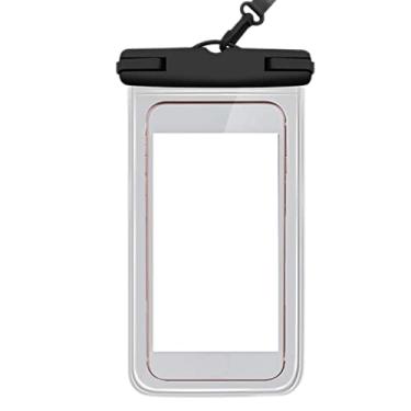 Imagem de Bolsa impermeável móvel, Capa de telefone à prova d'água com cordão de pescoço, Bolsa de telefone à prova d'água compatível com a maioria dos telefones para deriva, natação, barco, água, praia e Baok