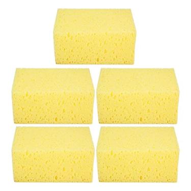 Imagem de Limpador de esponja de carro, Akozon Almofada de esponja de lavagem de alta espuma de limpeza de forma quadrada portátil esponja antiderrapante ferramenta de limpeza para carro motocicleta automotiva (5)