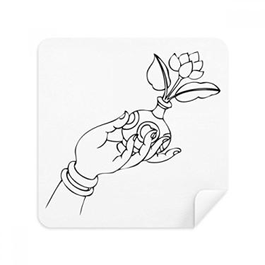 Imagem de Religion Customs vaso de flores de mão padrão óculos pano limpador de tela tecido camurça pacote com 2