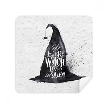 Imagem de Chapéu de feiticeiro com efeito de tinta, óculos de bruxa, pano de limpeza de tela, tecido de camurça, pacote com 2