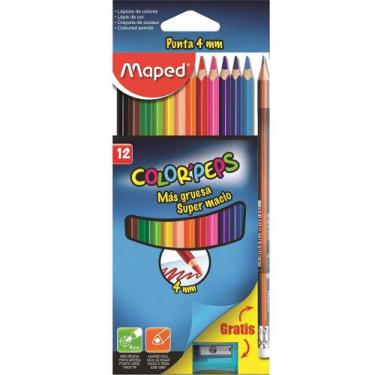 Imagem de Lápis De Cor Color Peps 12 Cores + Apontador + Lápis - Maped