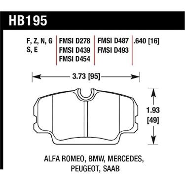 Imagem de Hawk HB195G.640 DTC 60 Compound Front Brake Pads 1984-1987 BMW 3-Series
