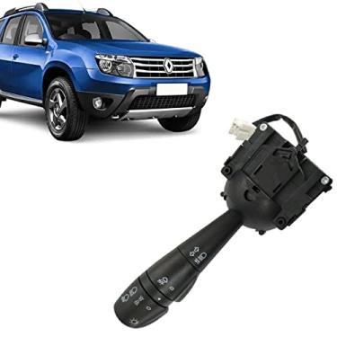 Imagem de Chave Seta Sandero Logan Duster Oroch 2016 2017 2018 Com Acionamento Lanterna Farol Alto Baixo Lampejo Com Farol Neblina 255403601R 8201167977