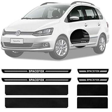 Imagem de Soleira Resinada Premium Volkswagen Spacefox 2007 08 09 10 11 12 13 14 8 Peças