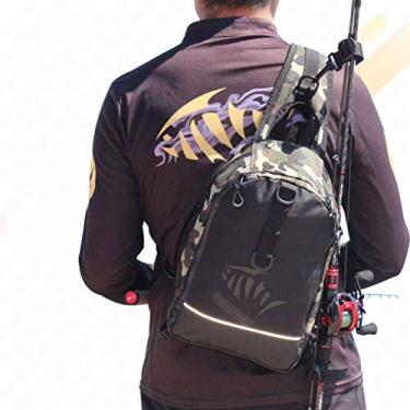 Imagem de Mochila de pesca Bolsa de equipamentos para vários bolsos Bolsa de transporte, caça, tiro, armazenamento, alça de ombro com lados macios, alça de transporte de ombro