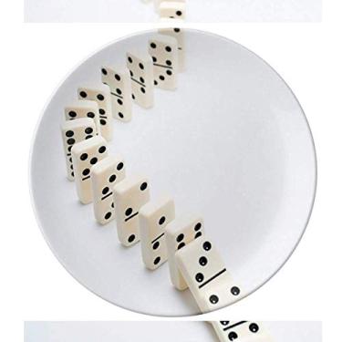 Imagem de Domino Pai Gow Photo Prato Decorativo de Porcelana Salver Prato de Jantar