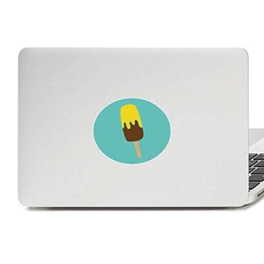 Imagem de Adesivo de notebook com emblema de vinil amarelo marrom chocolate doce sorvete doce