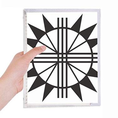 Imagem de Caderno com estampa abstrata de faraó do Egito Antigo Diário de folhas soltas recarregável