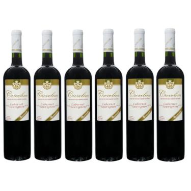 Imagem de Kit 6 Unidades Garrafa Vinho Fino Tinto Seco Cabernet Sauvignon 750ml