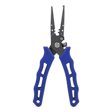 Imagem de Alicate de controle de peixe, cortador de linha de pesca, alicate de isca de pesca, aço inoxidável + plástico para cortar linha de peixe, transporte de fios de aço para cortar peixes, remover ganchos