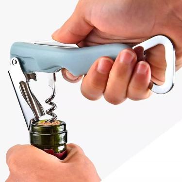 Imagem de Abridor E Saca Rolhas - Inox - Abridor De Garrafas Lata - Profissional Garçom - Multiuso -  Panami