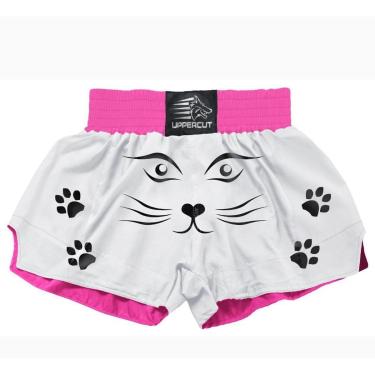 Imagem de Calção Short Muay Thai Kickboxing - Gatinha - Branco - Uppercut-Feminino