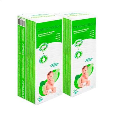 Imagem de Kit Algodão Bellacotton Quadrado Hipoalergênico para Bebês (2 Pcts - 200 unidades)