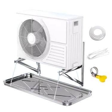 Imagem de Bandeja de drenagem de condensado de ar condicionado, almofada de gotejamento CA universal de aço inoxidável Bandeja de drenagem para coleta de água, para janelas AC e mini unidades divididas (cor: