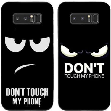 Imagem de 2 peças Don't Touch My Phone impresso TPU gel silicone capa de telefone traseira para Samsung Galaxy (Galaxy Note 8)