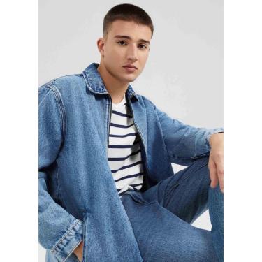 Imagem de Jaqueta Jeans Masculina Marmorizada - Azul M-Masculino