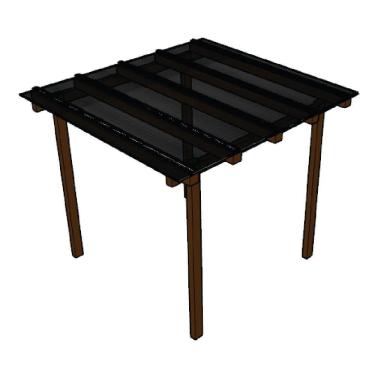 Imagem de Kit Policarbonato Fume 4mm 2,00m X 2,00m - Perfis Naturais