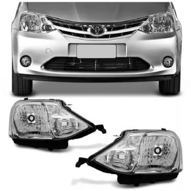 Imagem de Par Farol Etios 2013 2014 2015 2016 2017 2018 2019 Cromado