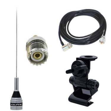 Imagem de Antena Móvel 1/4 de Onda VHF UHF 131-900mhz Suporte Bi-Articulado Port