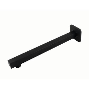 Imagem de Cano Tubo Cano Tubo Preto Fosco Braço Suporte Quadrado de Metal Parede