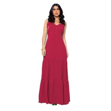 Imagem de Vestido Longo De Festa Com Amarração E Detalhe No Decote Casual Social