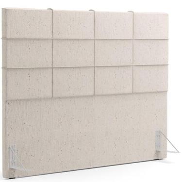 Imagem de Cabeceira Cama Box Casal King 195 cm Roma W01 Linho Cru - Lyam - Lyam 