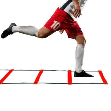 Imagem de Escada de Agilidade Nylon Regulavel Para Treino Funcional Degraus Ajus