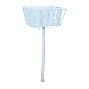 Imagem de Lixeira Rua Calçada Popular Cesto Fundo Branca 129x60x45cm - Ouro Mina