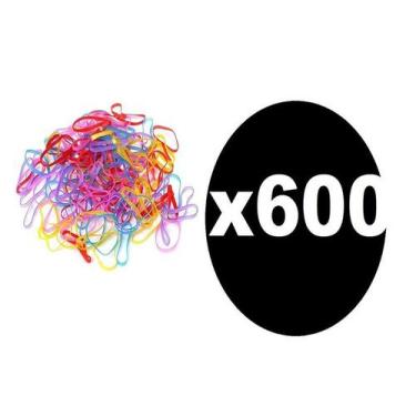 Imagem de 600 Elásticos de Silicone Cabelo Xuxinha Colorida infantil - Lynx prod