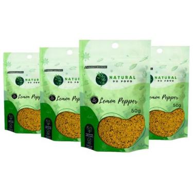 Imagem de Lemon Pepper Tempero Puro Importado Superior Alta Qualidade Kit 4 50g 