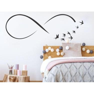 Imagem de Adesivo de Parede Infinito Pássaros Decoração Sala Quarto - adesivos k