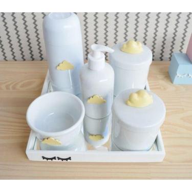 Imagem de Kit Higiene Bebe Porcelana Gel Algodao Cotonete Termica K042 - Ciranda