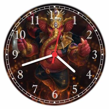 Imagem de Relógio De Parede Lord Ganesha Elefante Hindu Lojas Salas Quartos Quar