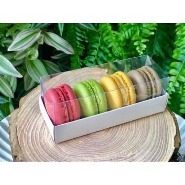 Imagem de Embalagem para Macarons Ref. CR5MB - 5x12,5x5cm - 6 Unidades - San Fel