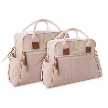 Imagem de Bolsa Maternidade 2 Peças Mala Saída Impermeável Griff Luxo - Griff Ba