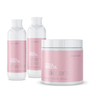 Imagem de KIT FORÇA BRUTA SHAMPOO 250ml + BÁLSAMO CONDICIONANTE + MÁSCARA 500g -