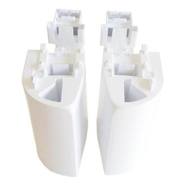 Imagem de Kit 4 Pés Fogão Esmaltec Branco 12Cm