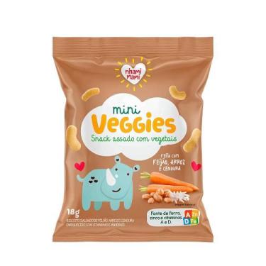 Imagem de Mini Snack Veggie Nhami Mami Feijão, Arroz e Cenoura Sem Glúten - 18g
